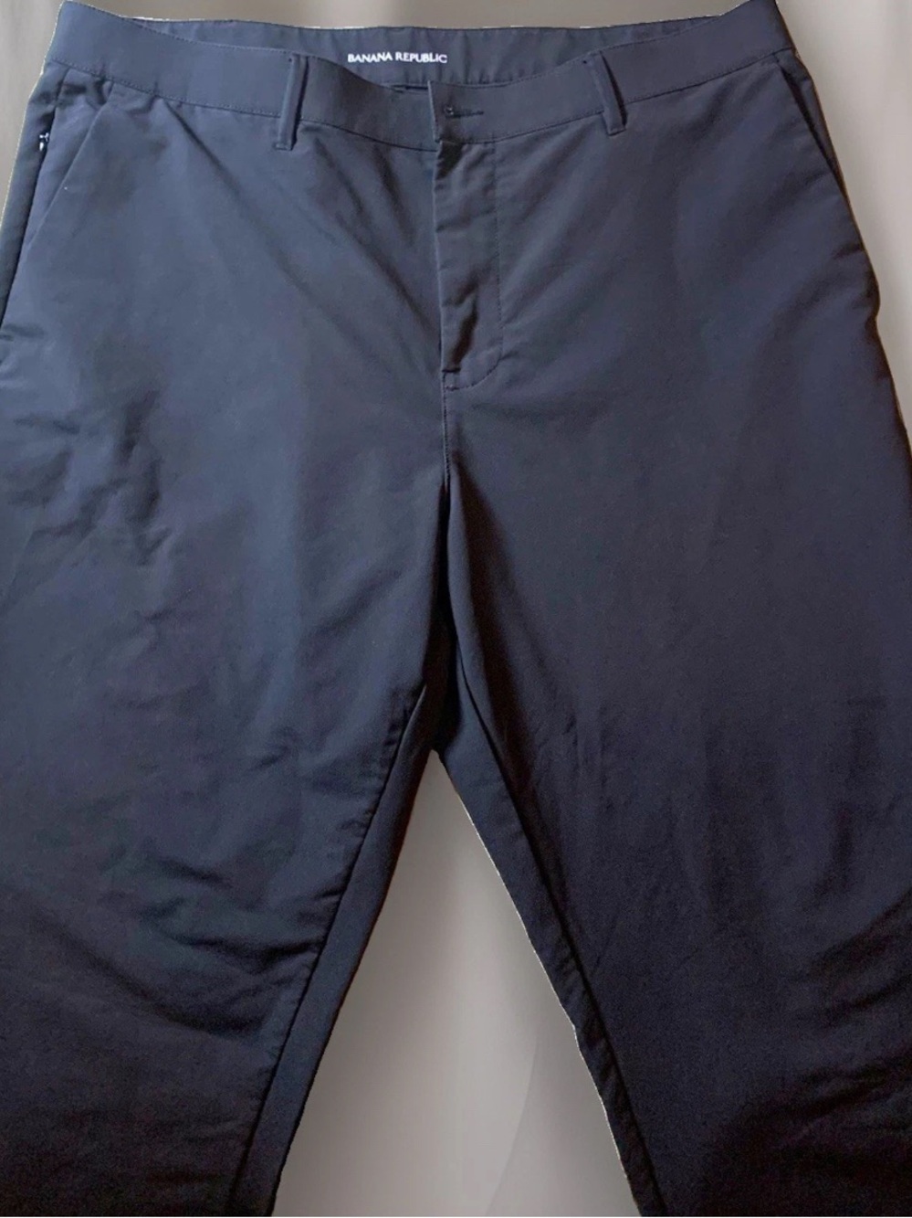 Banana Republic Men's Black Flat Front Performance Shorts